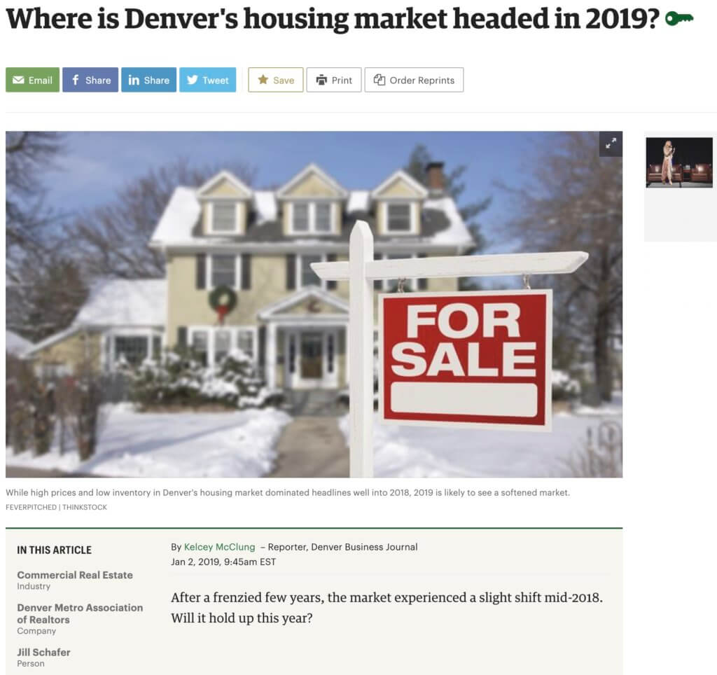 Where is Denver's Housing Market headed in 2019