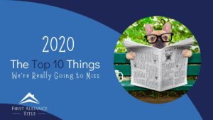 2020: Top 10 things we're really going to miss